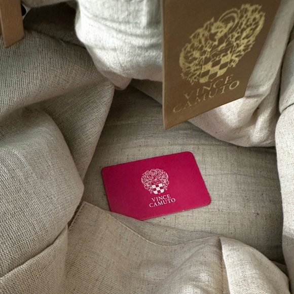 VINCE CAMUTO Evona Leather Tote In Dark Mahogany Smooth Nappa - Picture 7 of 13